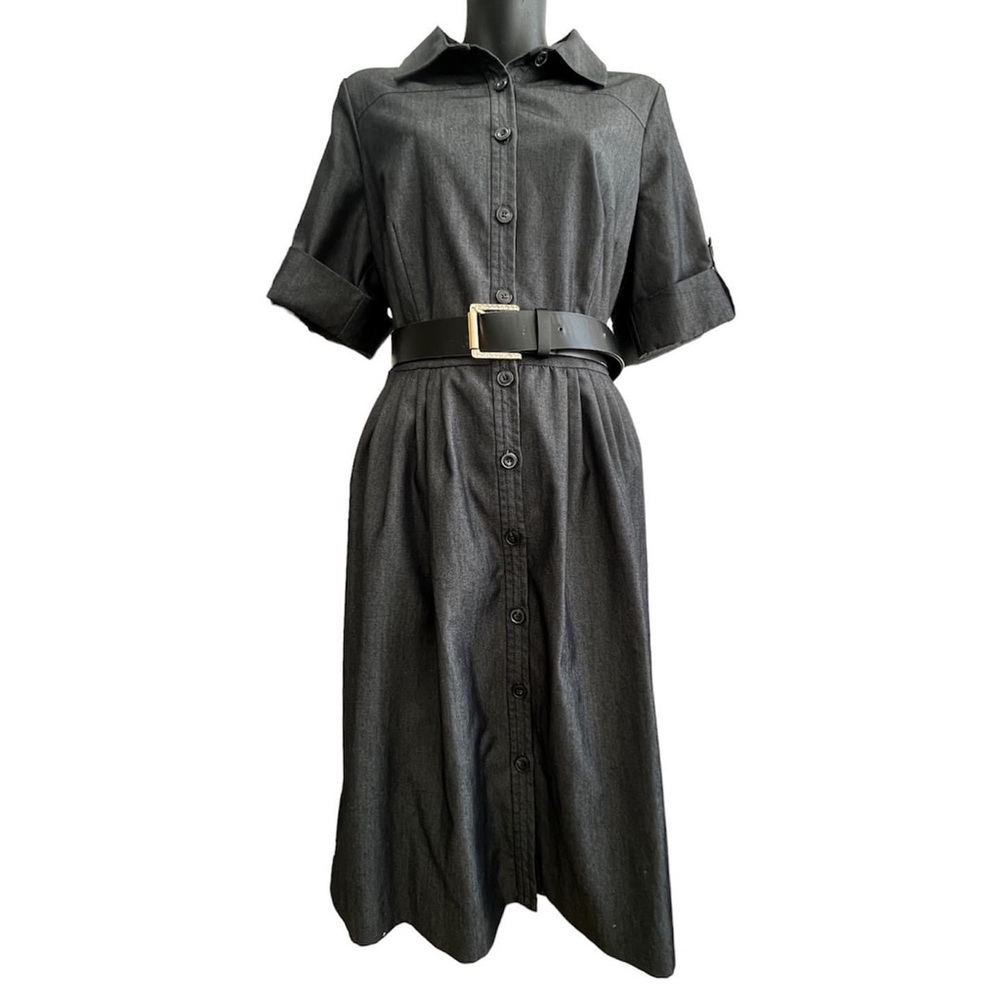 Gray Denim Dress without Belt